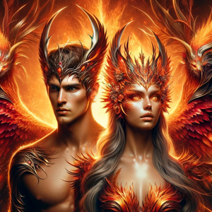 Adult Puzzle | "Phoenix Embrace Majestic Mythical Beings" | Verkadi