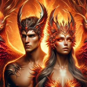 Adult Puzzle | "Phoenix Embrace Majestic Mythical Beings" | Verkadi