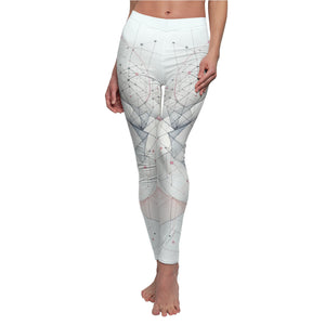 Yoga Leggings | "Geometric Harmony" | Women's Leggings with Abstract Network Design | Yoga Pant | Workout Leggings | Activewear | Verkadi.