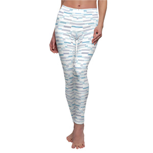 Yoga Leggings | "Serene Stripes Yoga Leggings" | Soft Pastel Tones High-Waisted Stretch Fit | Workout Gear | Yoga Pants | Gym Wear | Verkadi