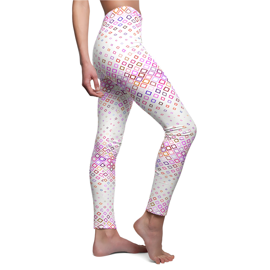 Leggings | "Chic Diamond Grid Print Leggings" | Stylish Yoga Pants | Print Leggings | Yoga Leggings | Gym Tights | Activewear | Verkadi.