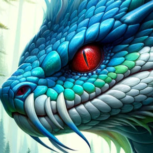 Dragon snout and fangs macro—1000-piece puzzle close-up