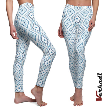 Casual Leggings | "Icy Diamond Boho Leggings" | Ultra-Stretch Fit | High-Waist Tights | Yoga Apparel | Workout Gear | Active Wear | Verkadi.