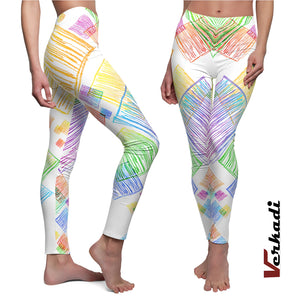 Leggings | "Spectrum Splash Workout Legging" | Yoga Leggings | Activewear | Verkadi