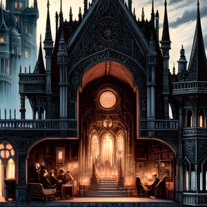 Glowing chapel apse and ornate gothic arches—detail view.