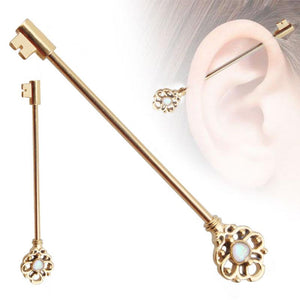 Ear Industrial Barbell Scaffold Cartilage Piercing Verkadi.com