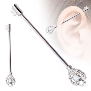 Ear Industrial Barbell Scaffold Cartilage Piercing Verkadi.com