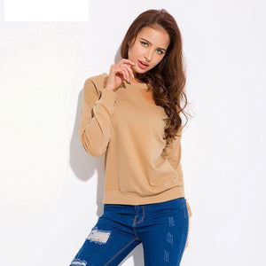 Hollow Out Long Sleeve Women Casual Top