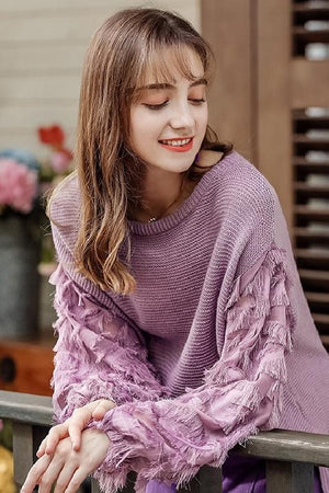 O-Neck Headgear Loose Lazy Knitted Sweater Pullover