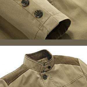 Slim Cotton Patchwork Turn Down Collar Denim Jacket