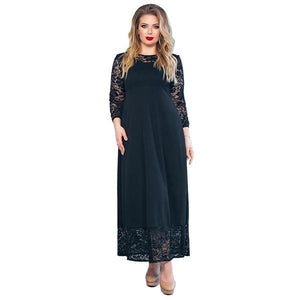 New Patchwork Lace Loose Long Maxi Event Dress