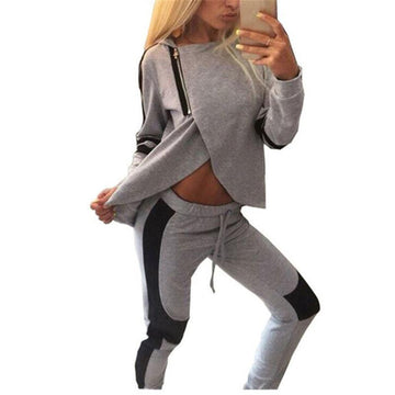 Long Sleeve Fitness Active Wear Tracksuit Yoga Set Verkadi.com