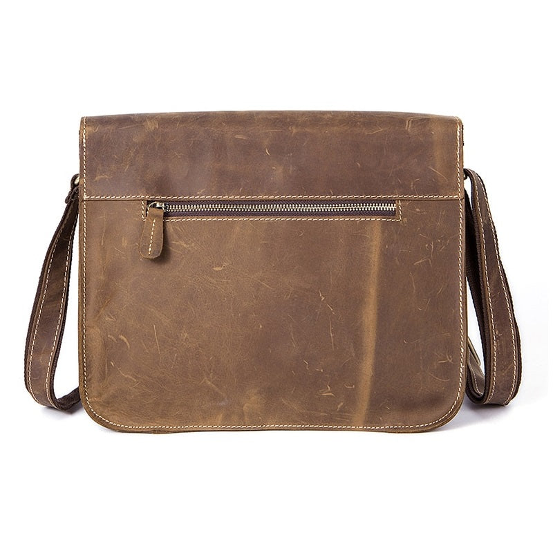 Crazy Horse Genuine Leather Vintage Cross-body Messenger Bag