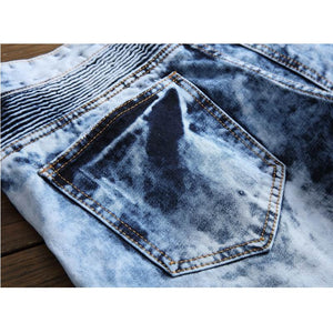 Smart Hip Hop Slim Fit Distressed Stretch Ripped Men's Jeans