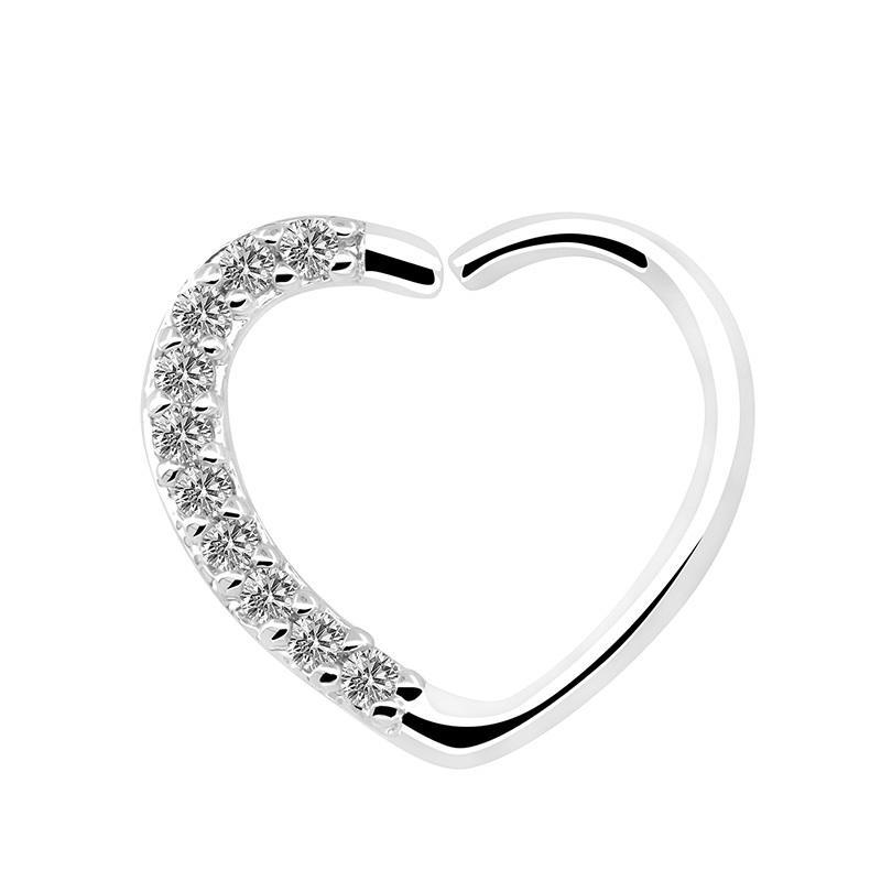 Heart Shaped Ear Cartilage Piercing