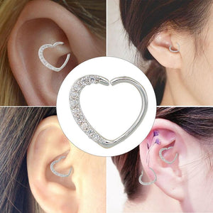 Heart Shaped Ear Cartilage Piercing