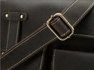 Crazy Horse Genuine Leather Vintage Cross-body Messenger Bag