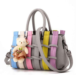 Hip Hop Multi Color Strip Trendy Handbag Verkadi.com