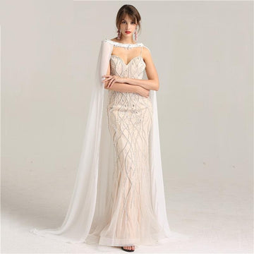 Beaded Mermaid  Spaghetti Straps Party Evening Dress Verkadi.com