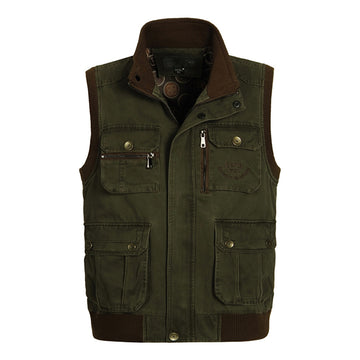 Multi Pocket Sleeveless Photographer Vest Jacket