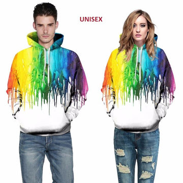 Hip Hop Street Wear Splash Paint Unisex Hoodie Sweatshirt Verkadi.com