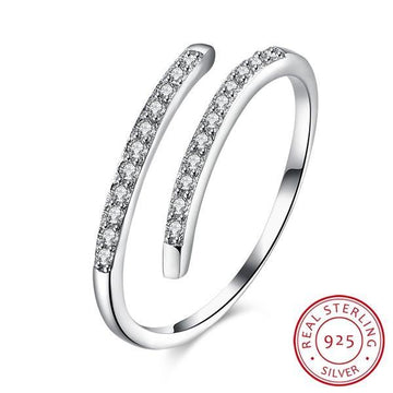 New Trendy Zircon 925 Sterling Silver Ring Verkadi.com