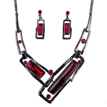 Glass Block Crystal Resin Jewelry Set Verkadi.com