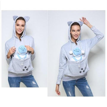 Kangaroo Cuddle Pouch Casual Embroidery Hoodie Sweatshirt Verkadi.com