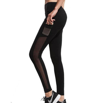 Workout Slim Mesh Black Legging