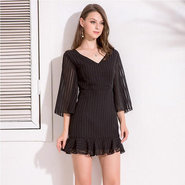 Hot Chiffon Elegant A Line Backless Casual Dress Verkadi.com