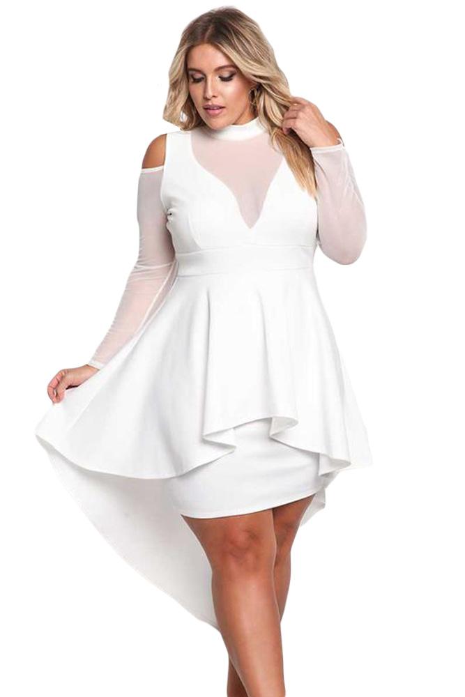Sexy Long Sleeve Cold Shoulder Club Party PLUS SIZE Dress Verkadi Sexy Long Sleeve Cold Shoulder Club Party PLUS SIZE Dress Verkadi