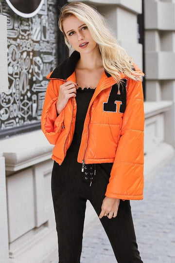 Hip Casual Oversize Cropped Quilted Women Jacket
