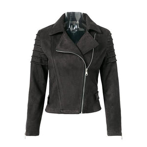 Lily Rosie Casual Suede Leather Women's Jacket