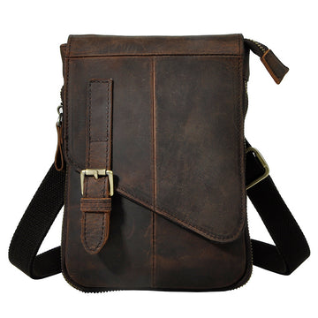 Leather Unisex Multi-Function Satchel Cross-body Messenger Bag