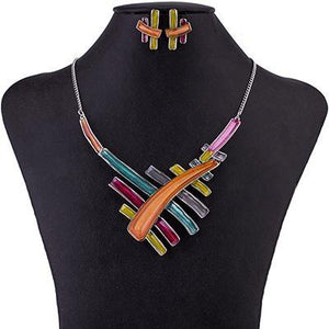 Multicolored Resin Abstract Design Jewelry Set Verkadi.com