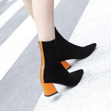 Newest Runway High Heel Pointed Toe Ankle Boots