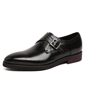 Crocodile Pattern Slip-On Leather Dress Shoes Verkadi.com