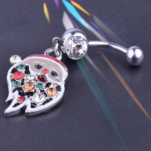 Colorful Santa Claus Belly Button Ring