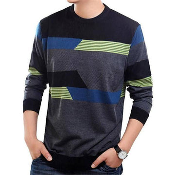 O-Neck Cashmere Wool Print Pullover Verkadi.com