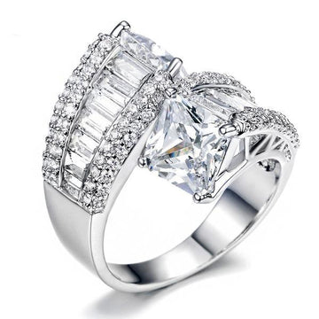 Two Stone Double Princess Cut Ring Verkadi.com