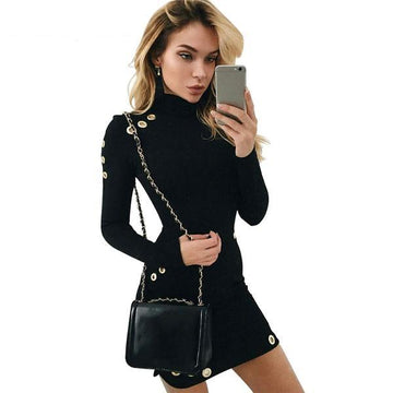 Body Con Slim Long Sleeve Dress