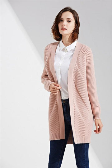 Open Stitched Soft Long Full Sleeve Knitted Sweaters Cardigans
