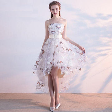 Strapless Pleated Vintage Taffeta Prom Party Dress