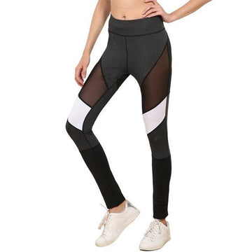 Push Up Active Wear Skinny Patchwork Mesh Leggings