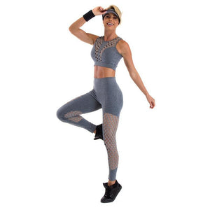 Soft Hip Up Hollow Stretchy Fitness Sportswear Yoga Set Verkadi.com
