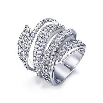 Vivid Full Paved Cocktail Ring