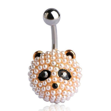 Cute Panda Body Piercings Navel Belly Button Ring