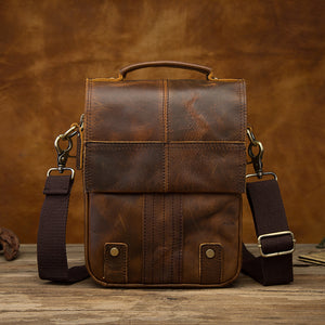 Leather Tote Satchel Cross-Body Bag Messenger Bag