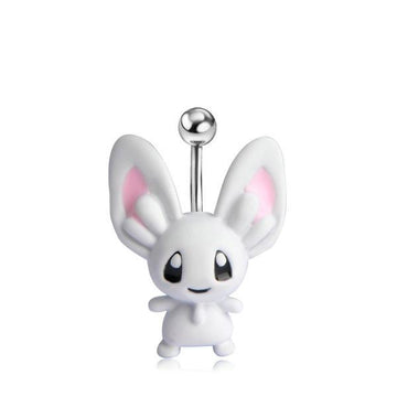 Cute Bunny Character Navel Piercing Belly Button Ring
