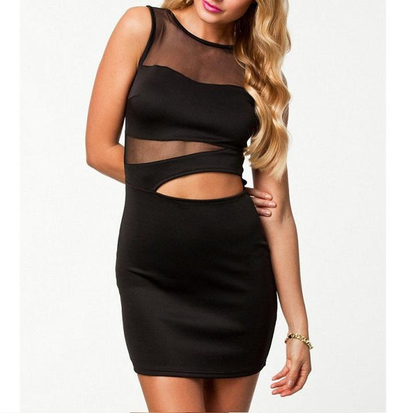Tinnie Sleeveless Hollow Out Ribbon Bandage Maxi Dress main image 1